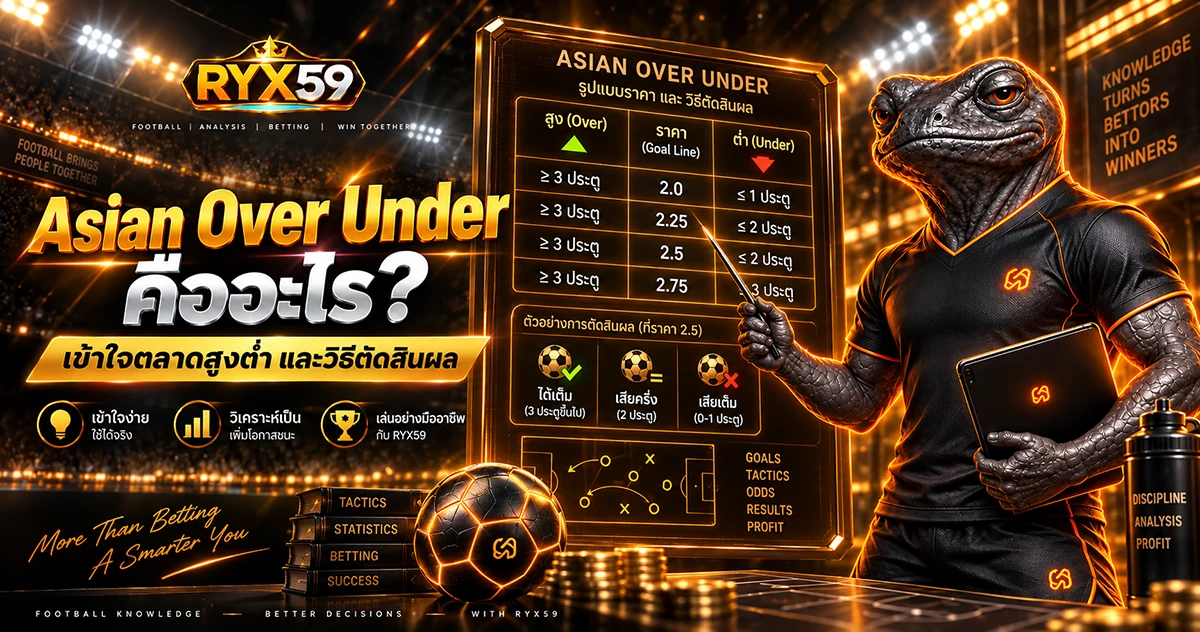 Asian Over/Under คืออะไร เข้าใจเส้นสูงต่ำ และวิธีตัดสินผล