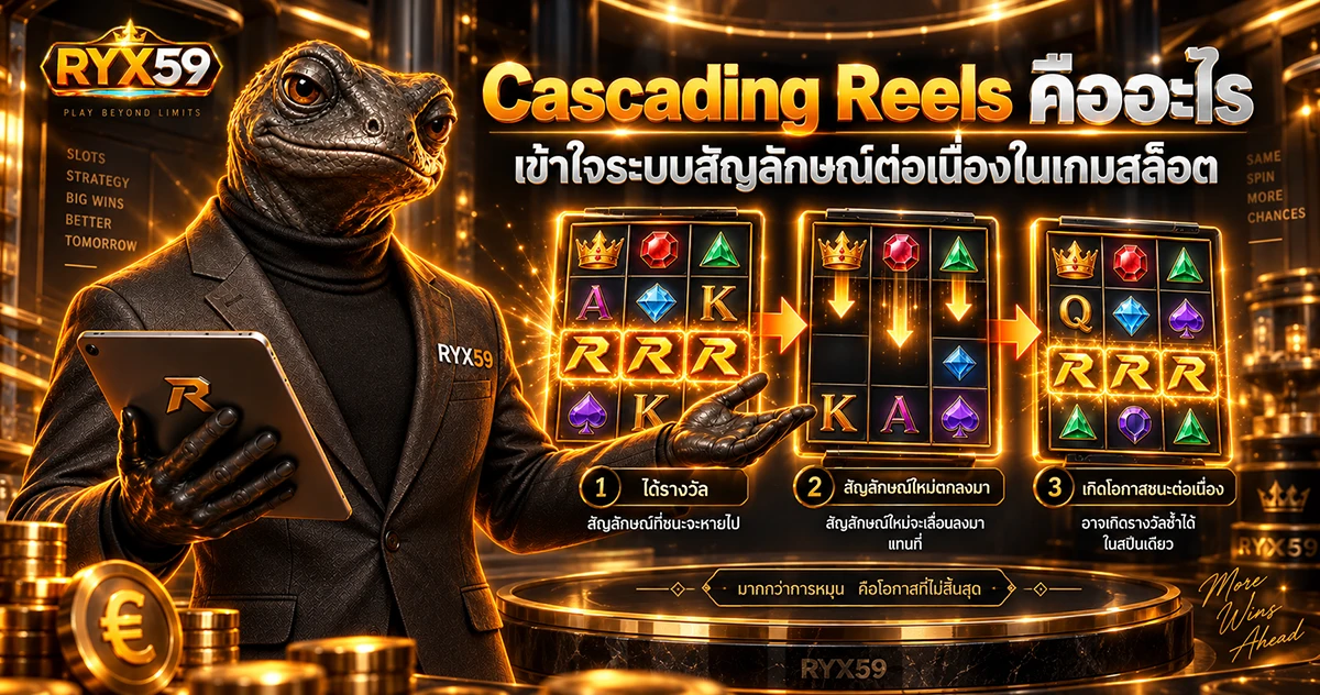 Cascading Reels คืออะไร เข้าใจระบบสัญลักษณ์ต่อเนื่องในเกมสล็อต