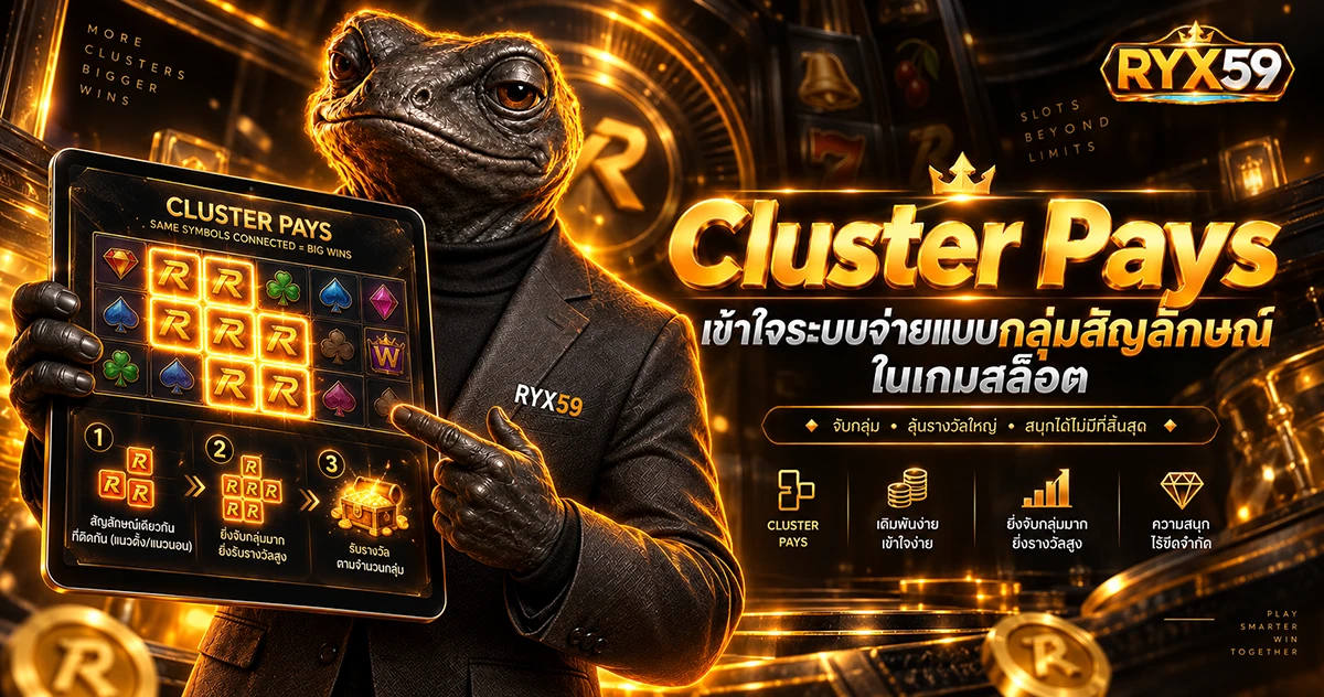 Cluster Pays คืออะไร เข้าใจระบบจ่ายแบบกลุ่มสัญลักษณ์ในเกมสล็อต