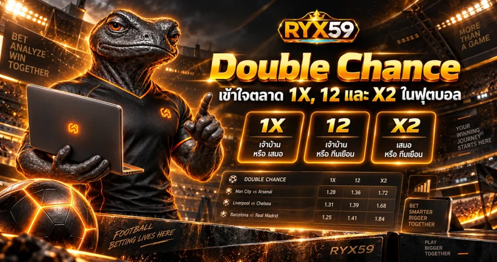 Double Chance คืออะไร เข้าใจตลาด 1X 12 และ X2 ในฟุตบอล