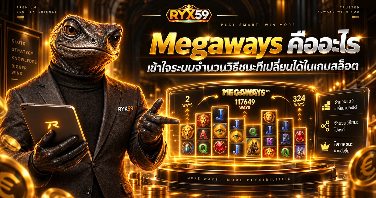 Megaways คืออะไร เข้าใจระบบจำนวนวิธีชนะที่เปลี่ยนได้ในเกมสล็อต