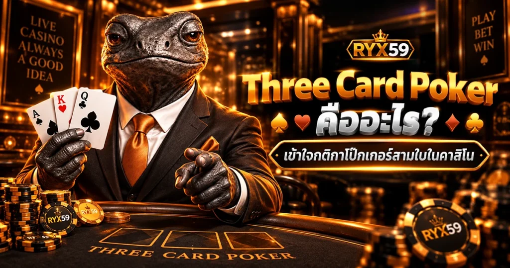 Three Card Poker คืออะไร เข้าใจกติกาโป๊กเกอร์สามใบในคาสิโน
