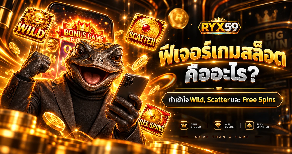 ฟีเจอร์เกมสล็อต คืออะไร ทำเข้าใจ Wild, Scatter และ Free Spins