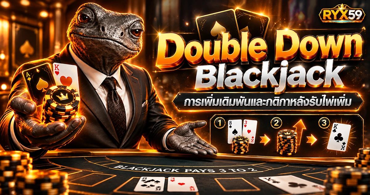 Double Down Blackjack การเพิ่มเดิมพันและกติกาหลังรับไพ่เพิ่ม