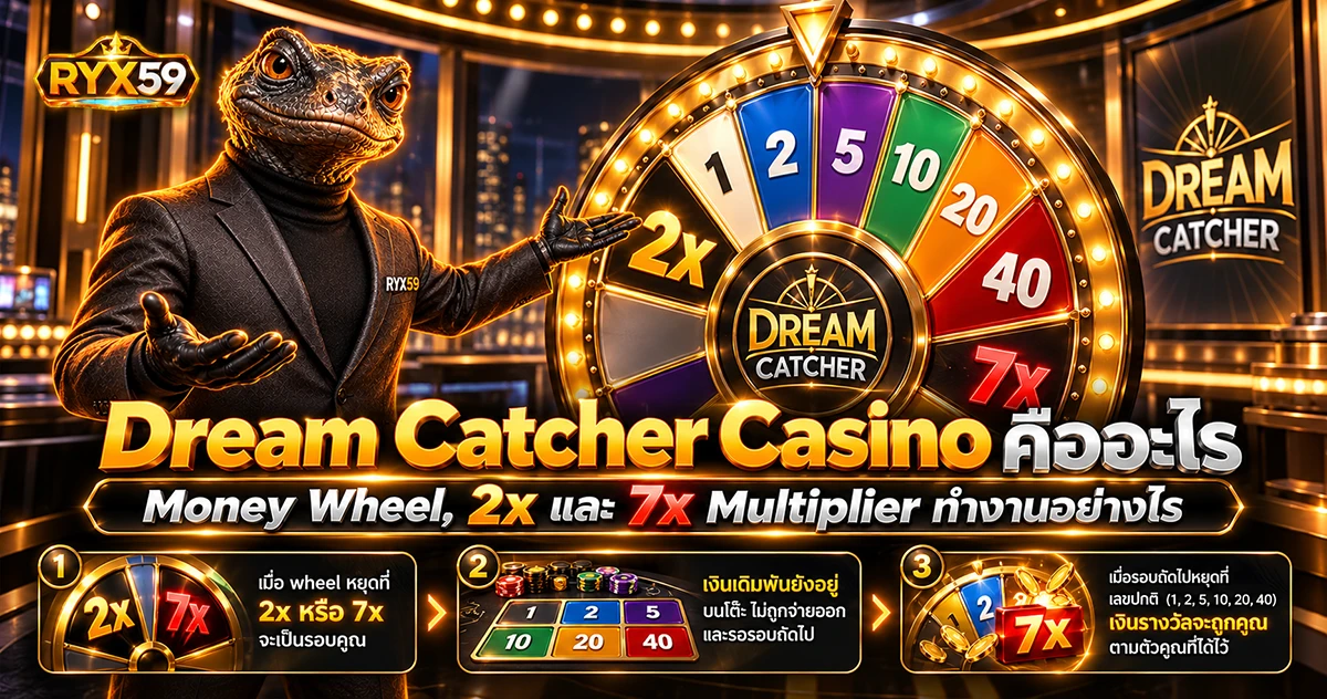 Dream Catcher Casino คืออะไร Money Wheel, 2x และ 7x Multiplier ทำงานอย่างไร