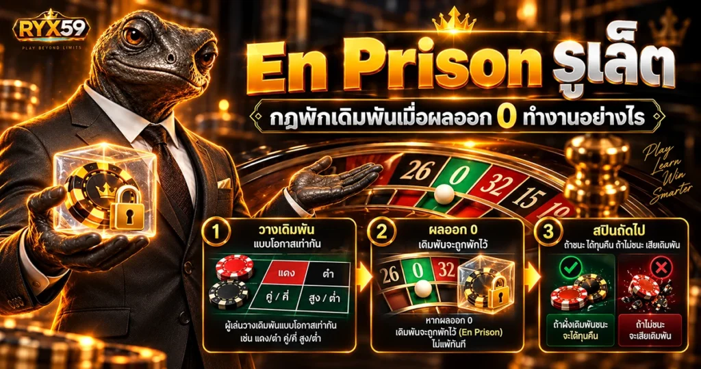 En Prison รูเล็ต กฎพักเดิมพันเมื่อผลออก 0 ทำงานอย่างไร
