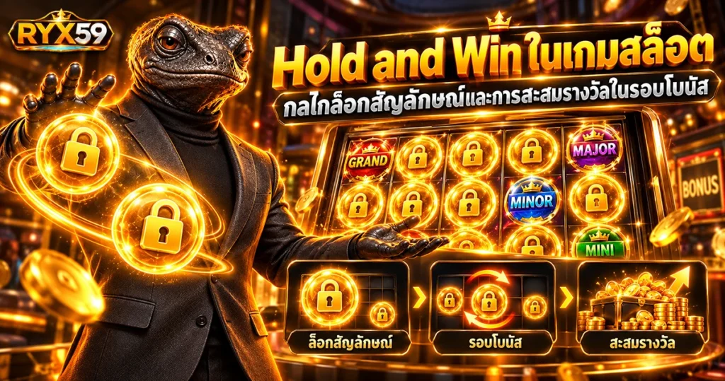 Hold and Win ในเกมสล็อต กลไกล็อกสัญลักษณ์และการสะสมรางวัลในรอบโบนัส