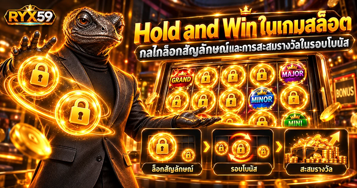 Hold and Win ในเกมสล็อต กลไกล็อกสัญลักษณ์และการสะสมรางวัลในรอบโบนัส