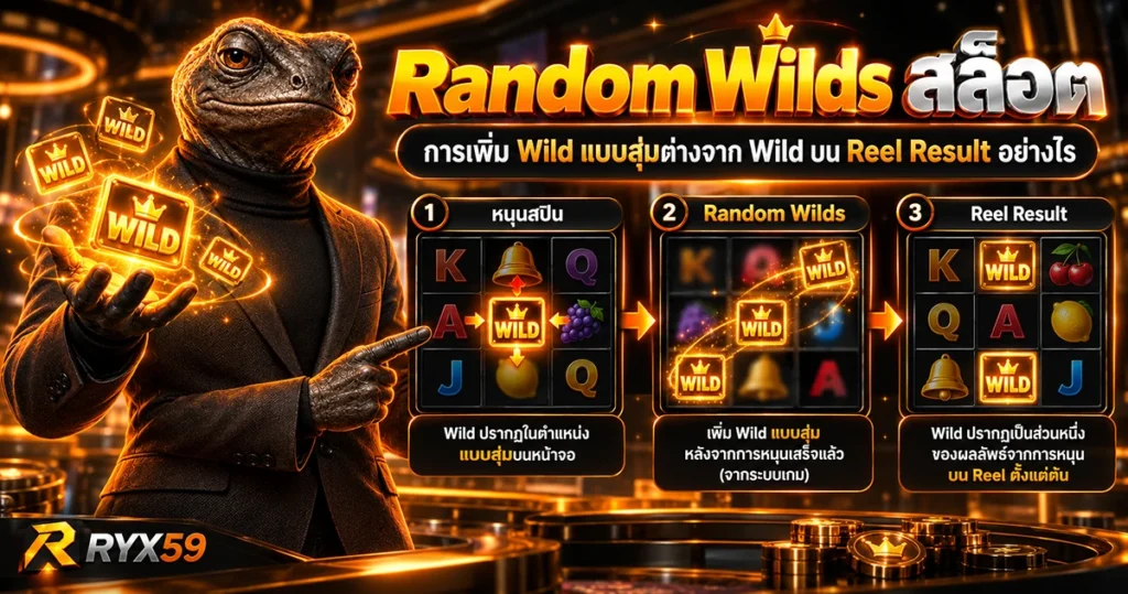 Random Wilds สล็อต การเพิ่ม Wild แบบสุ่มต่างจาก Wild บน Reel Result อย่างไร