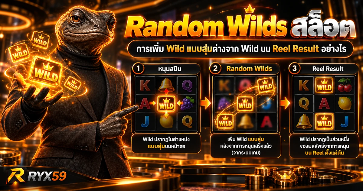 Random Wilds สล็อต การเพิ่ม Wild แบบสุ่มต่างจาก Wild บน Reel Result อย่างไร
