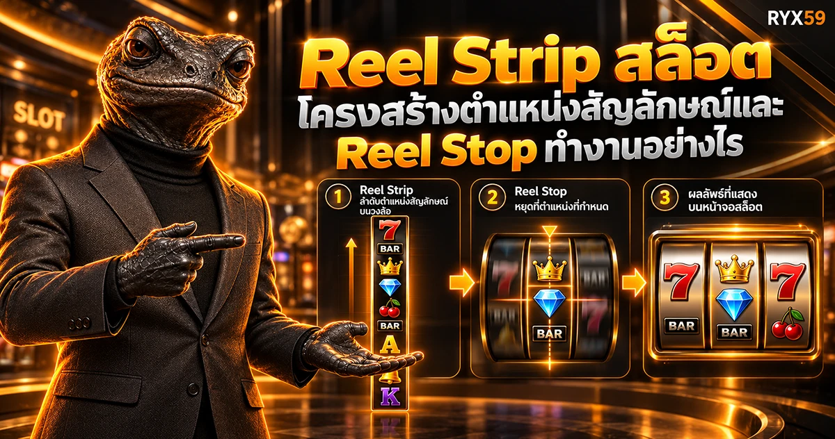 Reel Strip สล็อต โครงสร้างตำแหน่งสัญลักษณ์และ Reel Stop ทำงานอย่างไร