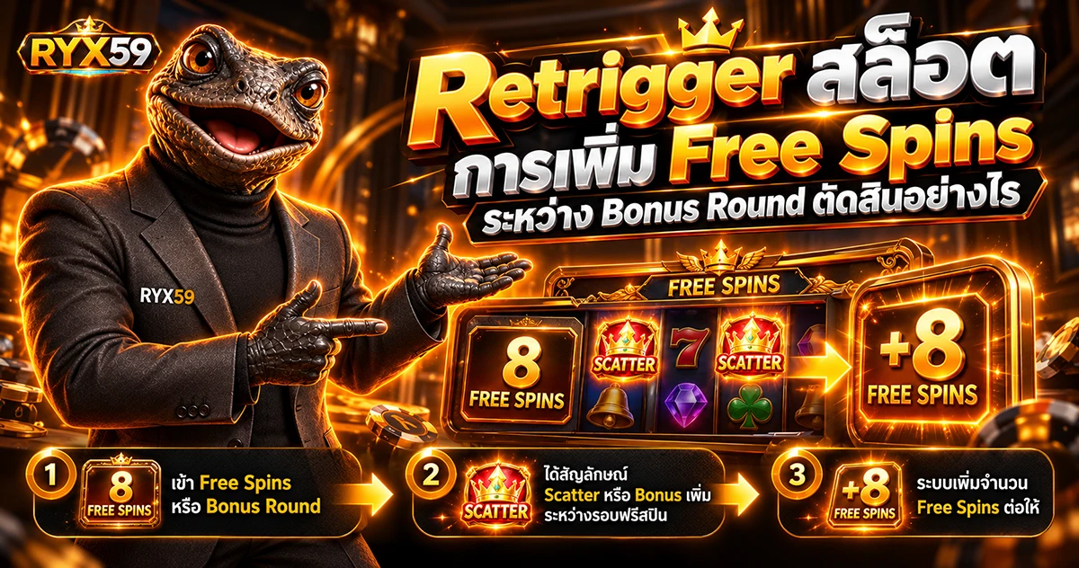 Retrigger สล็อต การเพิ่ม Free Spins ระหว่าง Bonus Round ตัดสินอย่างไร