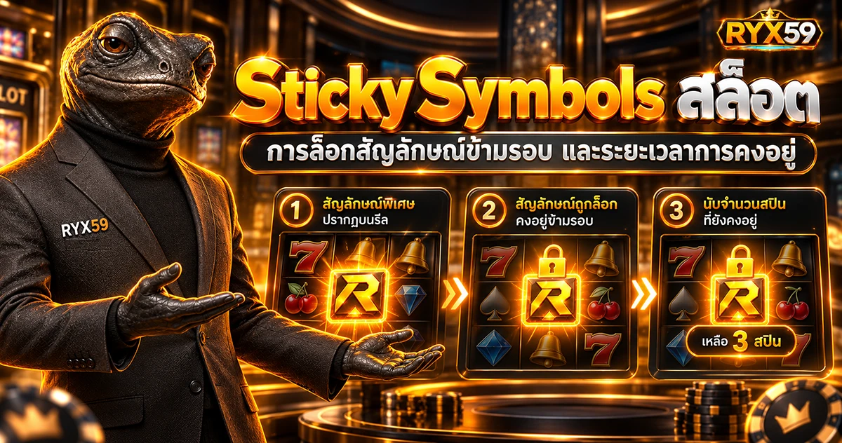 Sticky Symbols สล็อต การล็อกสัญลักษณ์ข้ามรอบและระยะเวลาการคงอยู่