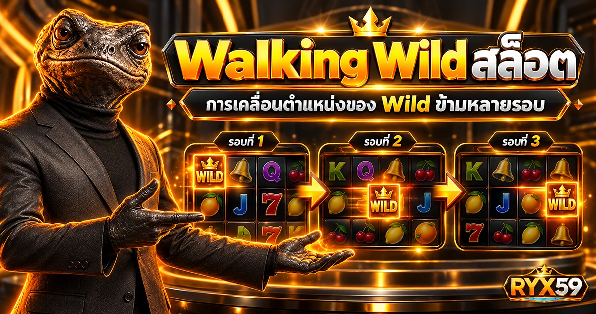 Walking Wild สล็อต การเคลื่อนตำแหน่งของ Wild ข้ามหลายรอบ