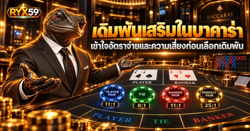 เดิมพันเสริมบาคาร่า เข้าใจอัตราจ่ายและความเสี่ยงก่อนเลือกเดิมพัน